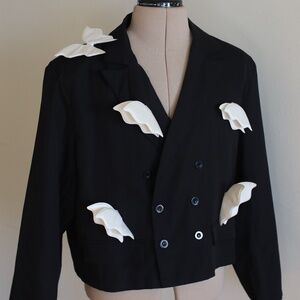 Stylish Black Butterfly Blazer